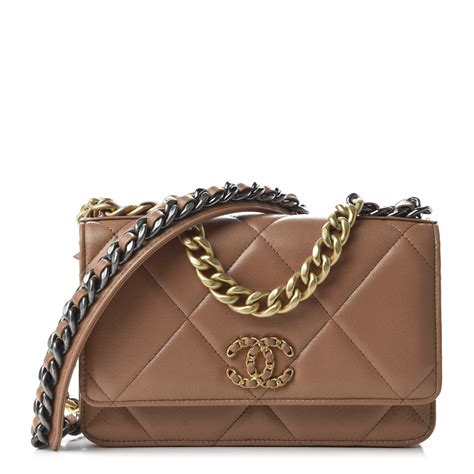 brown chanel wallet on chain|chanel wallet on chain price.